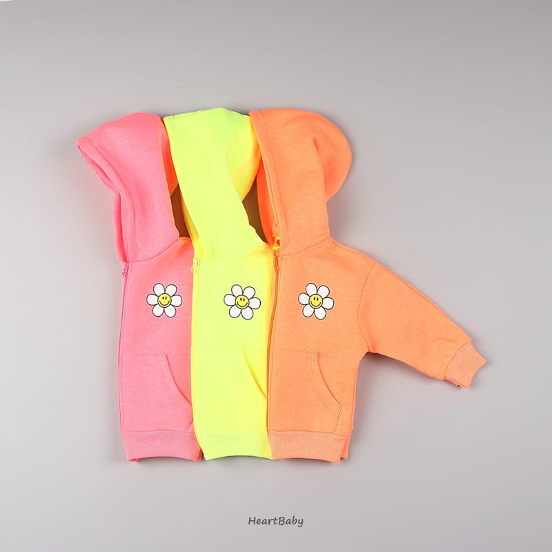 Heart Baby - Korean Children Fashion - #fashionkids - Sun Flower Hoody Zip-up - 4