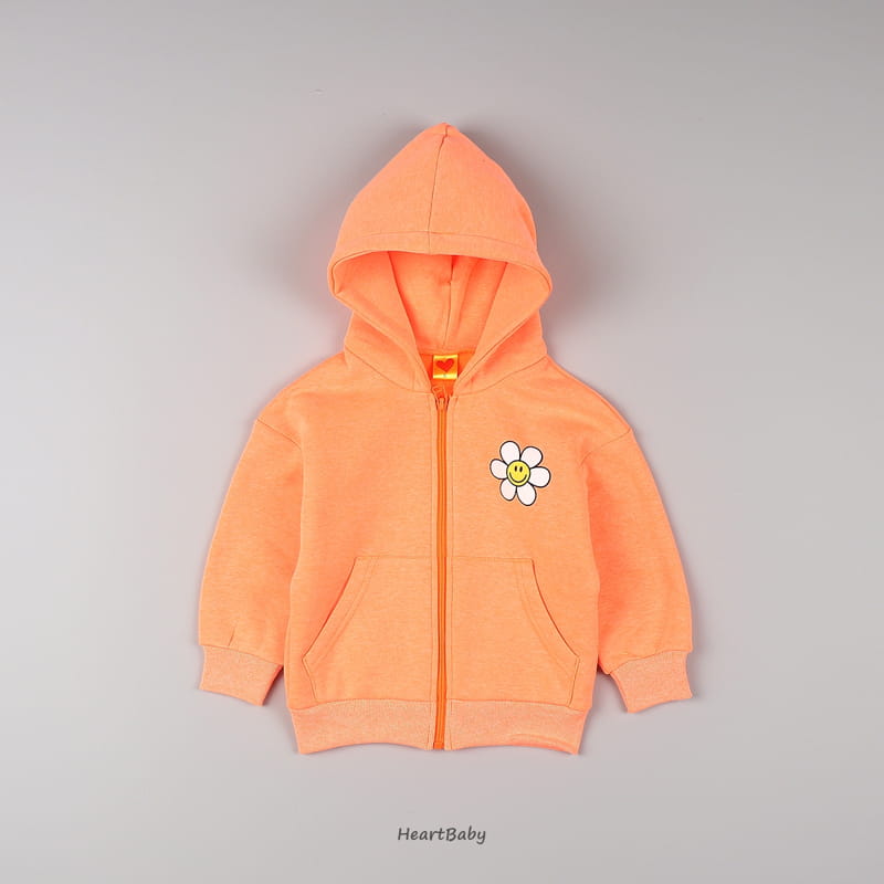 Heart Baby - Korean Children Fashion - #kidzfashiontrend - Sun Flower Hoody Zip-up - 6
