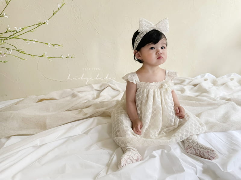 Hi Byebebe - Korean Baby Fashion - #babyboutique - Frog Flower Lace One-piece - 4