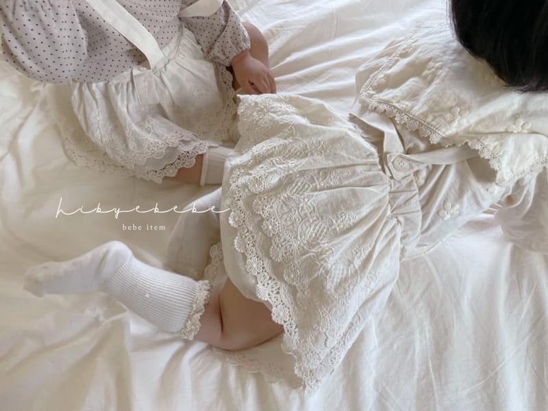 Hi Byebebe - Korean Baby Fashion - #babyfever - Lace Dungarees Bloomer - 2