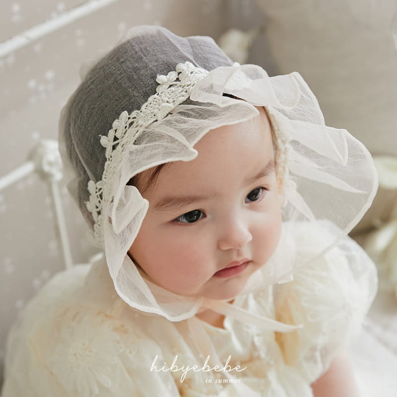Hi Byebebe - Korean Baby Fashion - #babyoutfit - Maxy Lace Bonnet - 2