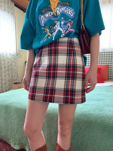 Jkichi - Korean Women Fashion - #momslook - Fall Check Skirt - 3