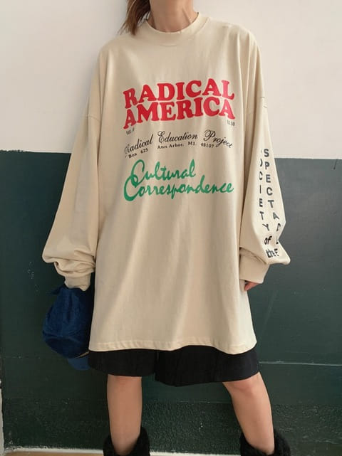 Jkichi - Korean Women Fashion - #restrostyle - America Tee - 7