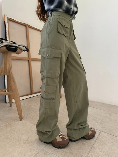 Jkichi - Korean Women Fashion - #womensfashion - Bird Cargo Pants - 7