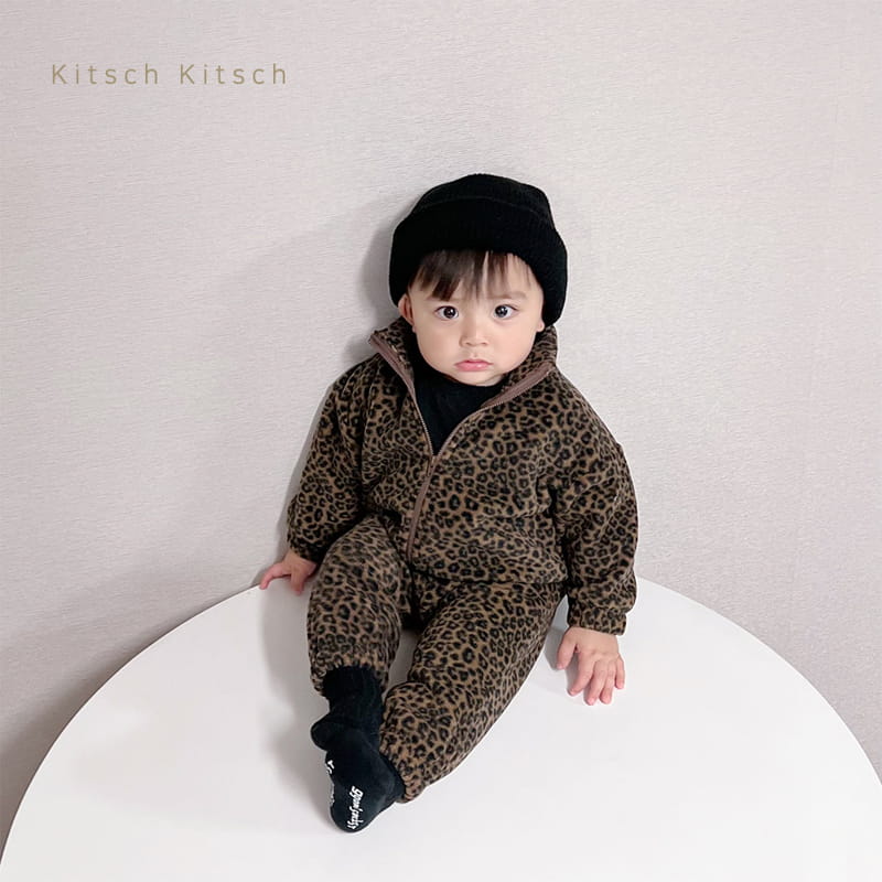 Kitsch Kitsch - Korean Children Fashion - #fashionkids - Fleece Zip-up Top Bottom Set - 8