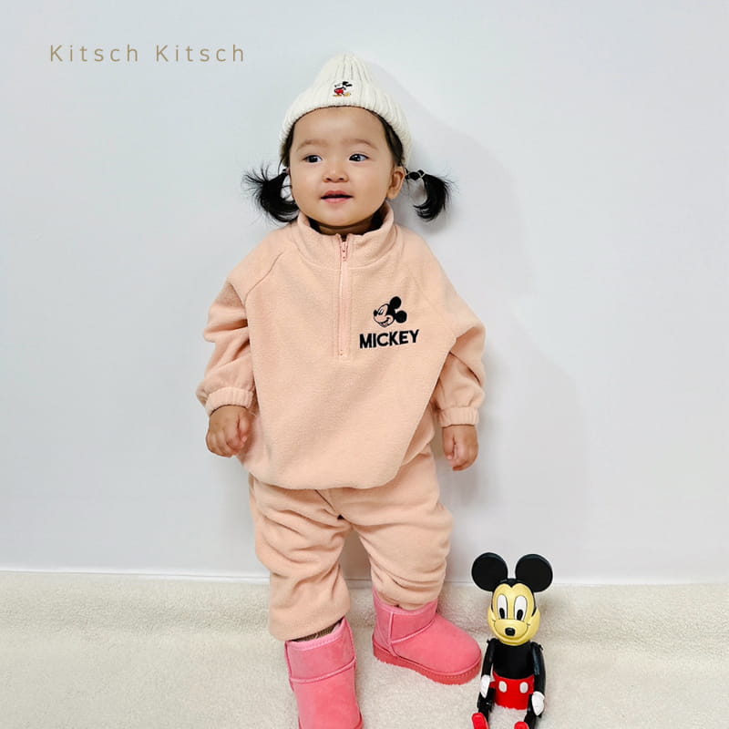 Kitsch Kitsch - Korean Children Fashion - #fashionkids - Lets GO M Fleece Top Bottom Set