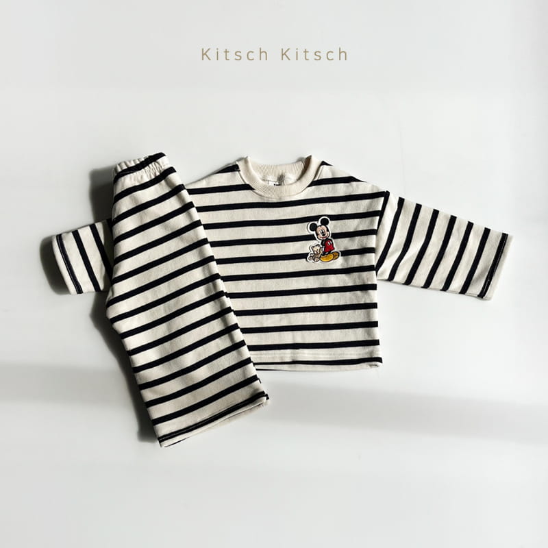Kitsch Kitsch - Korean Children Fashion - #prettylittlegirls - Ppiyong Sweatshirt Top Bottom Set - 2