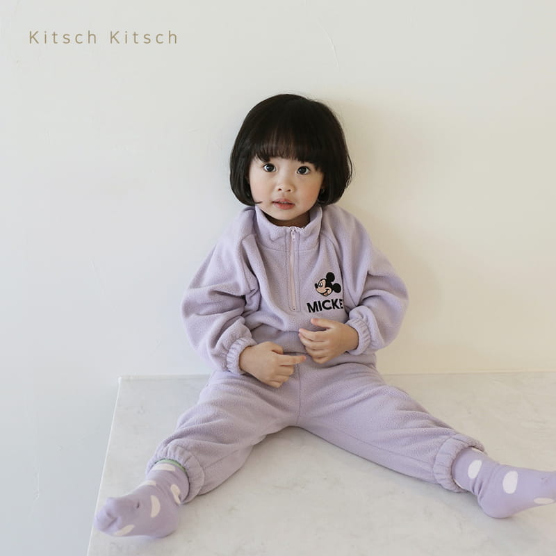 Kitsch Kitsch - Korean Children Fashion - #prettylittlegirls - Lets GO M Fleece Top Bottom Set - 9