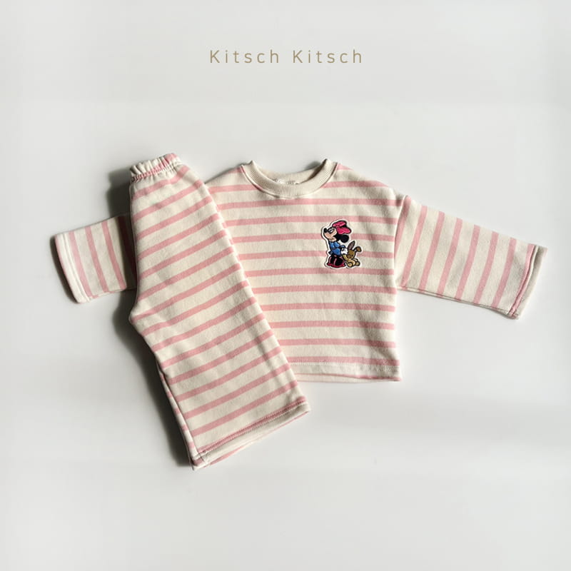 Kitsch Kitsch - Korean Children Fashion - #todddlerfashion - Ppiyong Sweatshirt Top Bottom Set - 3