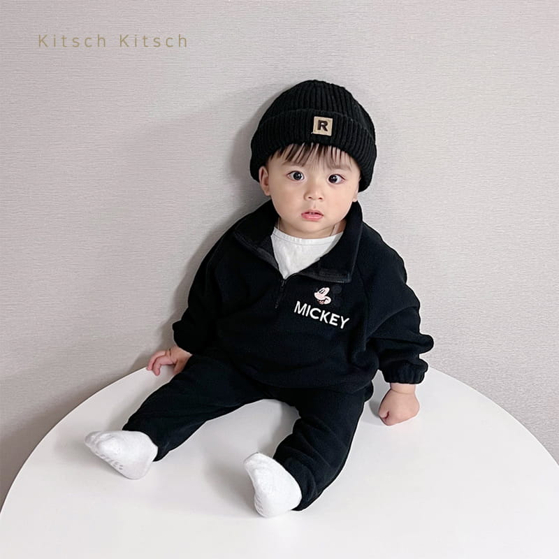 Kitsch Kitsch - Korean Children Fashion - #todddlerfashion - Lets GO M Fleece Top Bottom Set - 10