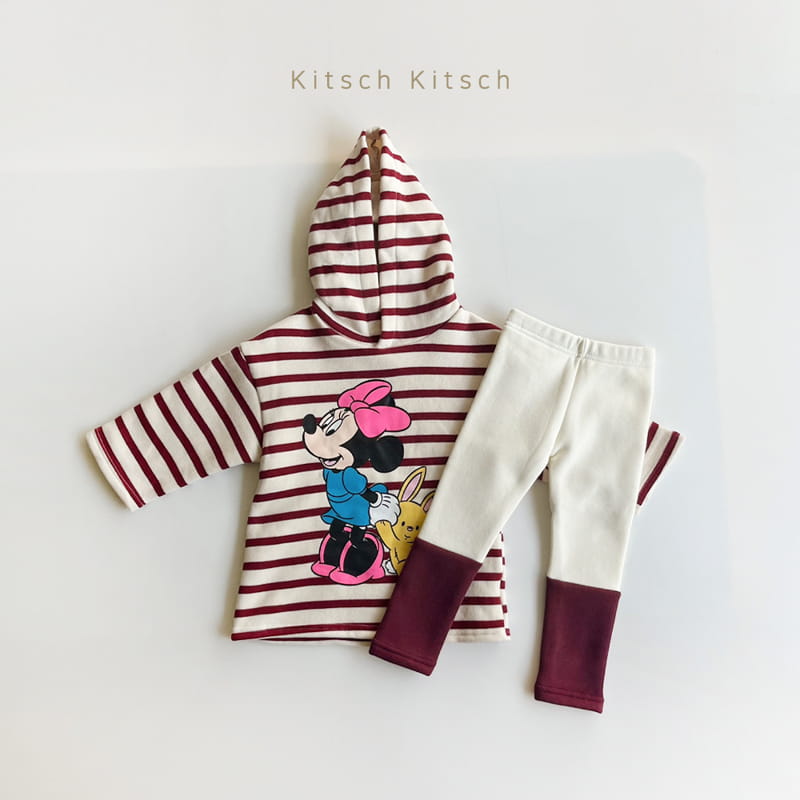 Kitsch Kitsch - Korean Children Fashion - #toddlerclothing - Ppiyong Hoody Top Bottom Set - 3