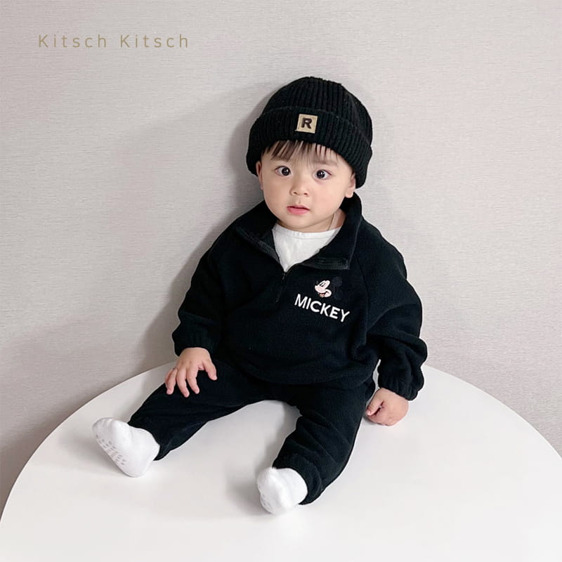 Kitsch Kitsch - Korean Children Fashion - #toddlerclothing - Lets GO M Fleece Top Bottom Set - 11