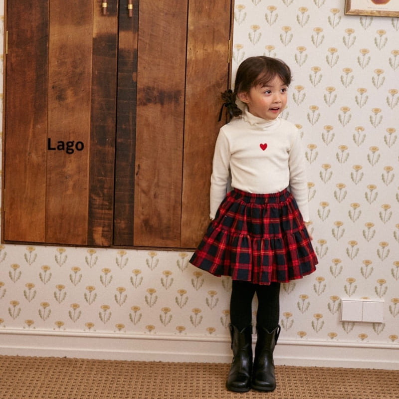 Lago - Korean Children Fashion - #childofig - Check Cancan Skirt - 2