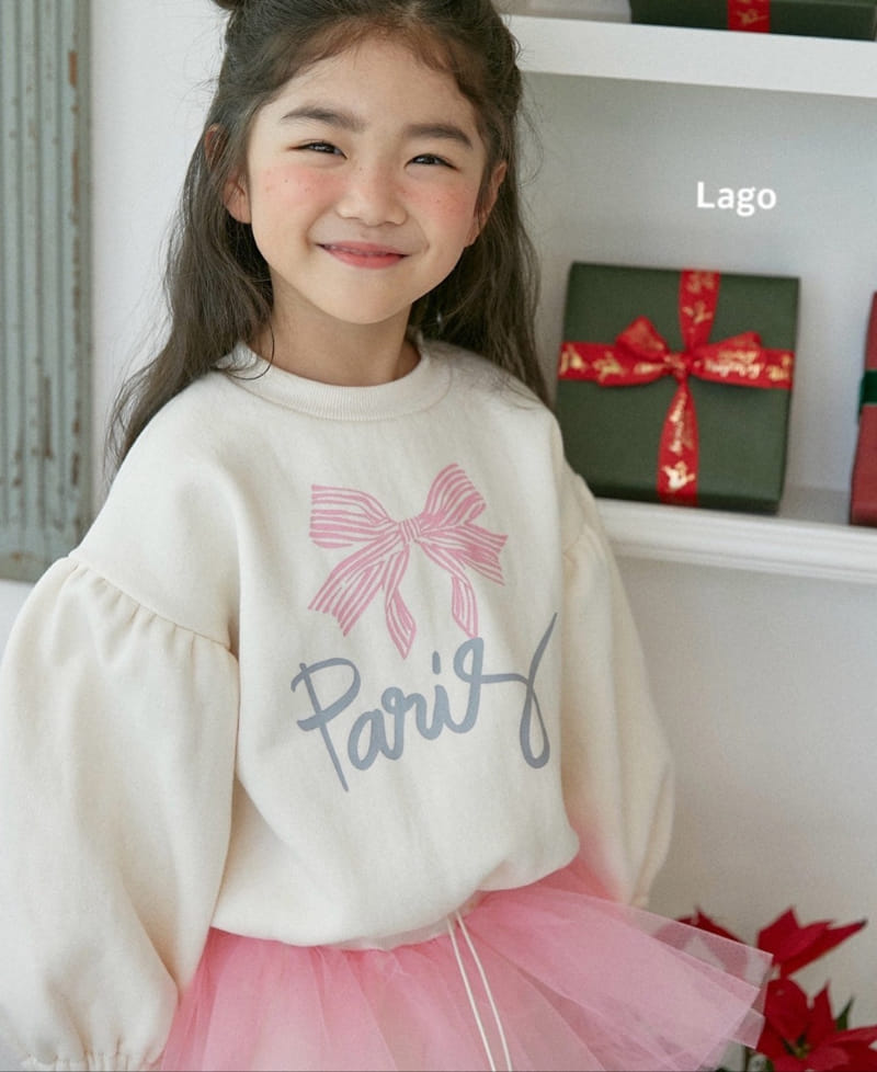 Lago - Korean Children Fashion - #childrensboutique - Ribbon String Sweatshirt - 5