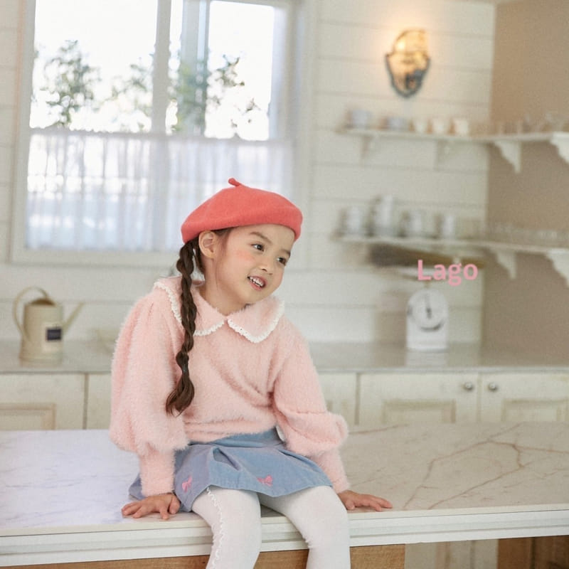 Lago - Korean Children Fashion - #childrensboutique - Mink Collar Puff Tee - 2