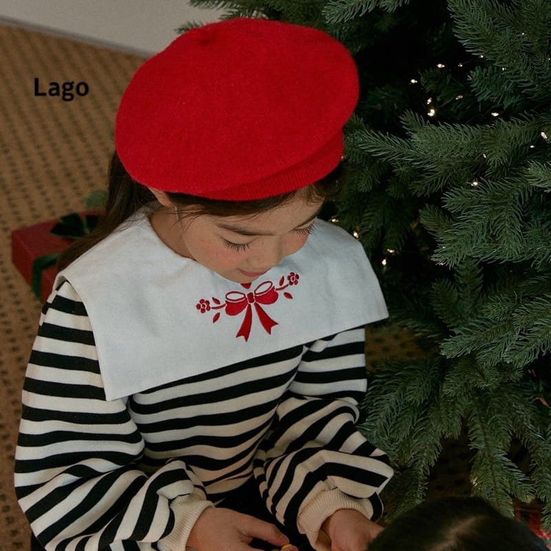 Lago - Korean Children Fashion - #designkidswear - Stripes Embroidery Sweatshirt - 5