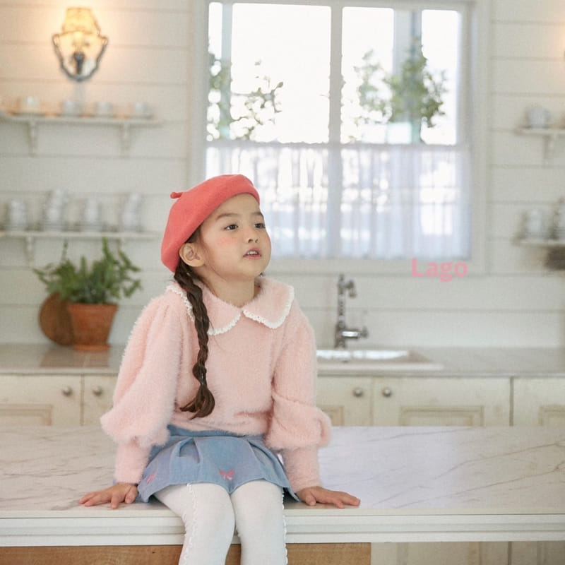 Lago - Korean Children Fashion - #designkidswear - Mink Collar Puff Tee - 3