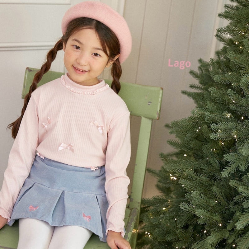 Lago - Korean Children Fashion - #designkidswear - Ribbon Turtleneck Tee