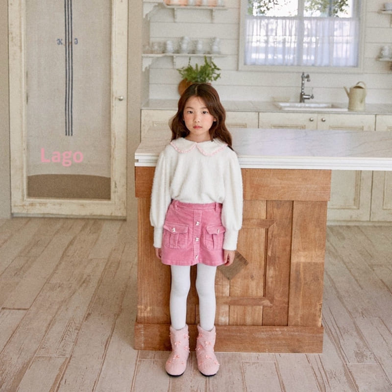 Lago - Korean Children Fashion - #magicofchildhood - Mink Collar Puff Tee - 11