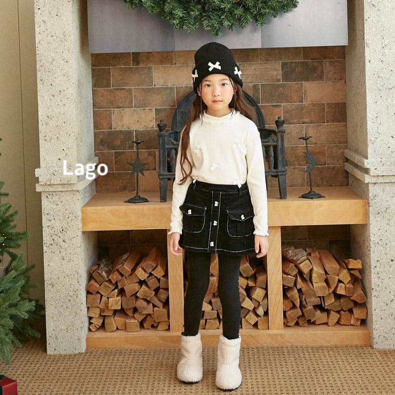 Lago - Korean Children Fashion - #magicofchildhood - Ribbon Turtleneck Tee - 9