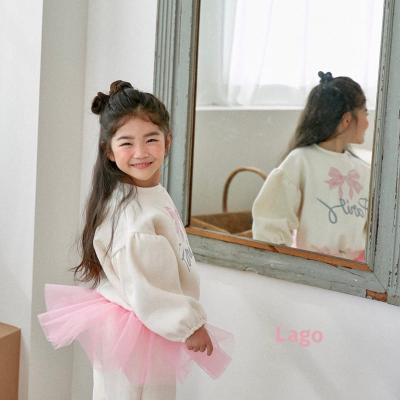 Lago - Korean Children Fashion - #minifashionista - Ribbon String Sweatshirt