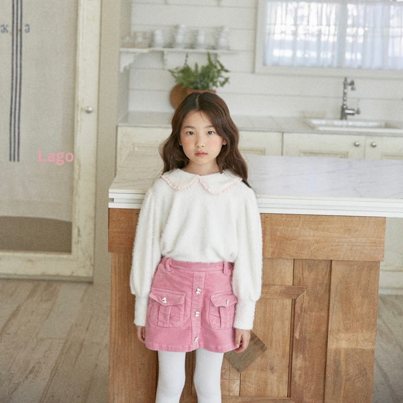 Lago - Korean Children Fashion - #minifashionista - Mink Collar Puff Tee - 12