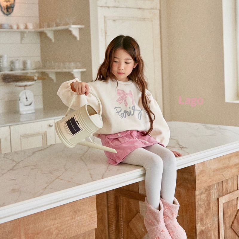 Lago - Korean Children Fashion - #prettylittlegirls - Ribbon Rib Pants - 2
