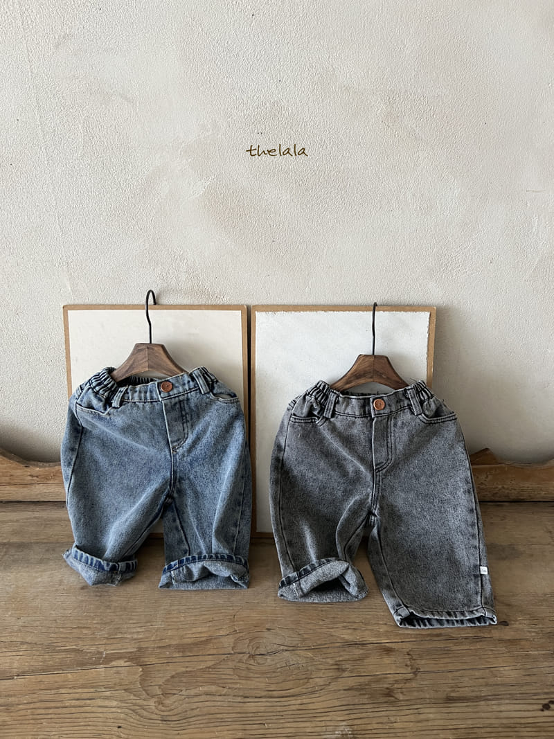 Lala - Korean Children Fashion - #todddlerfashion - Stone Jeans - 2