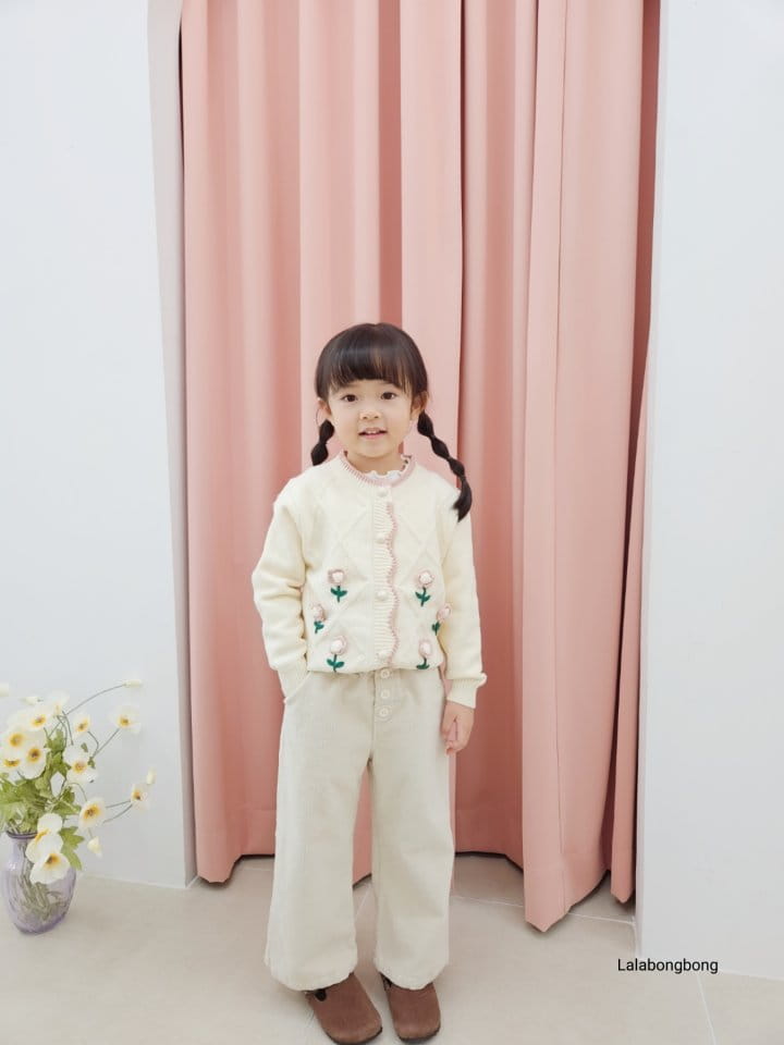 Lalabongbong - Korean Children Fashion - #Kfashion4kids - Button Rib Pants - 9