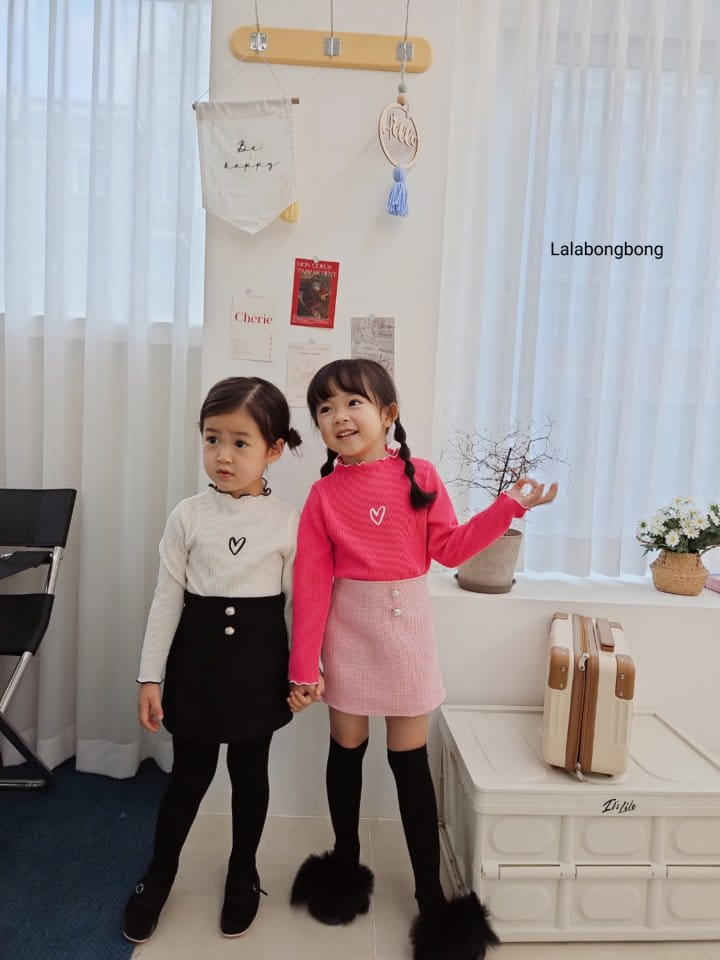 Lalabongbong - Korean Children Fashion - #Kfashion4kids - Heart Terry Tee - 6