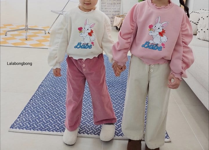 Lalabongbong - Korean Children Fashion - #childofig - Button Rib Pants