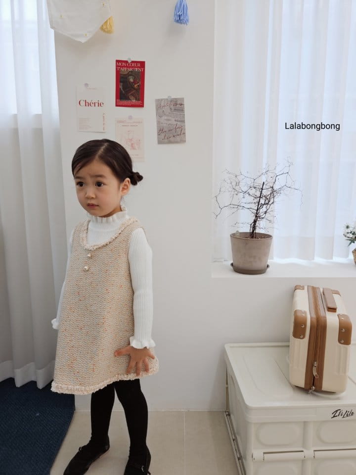Lalabongbong - Korean Children Fashion - #childofig - Frill Knit Tee