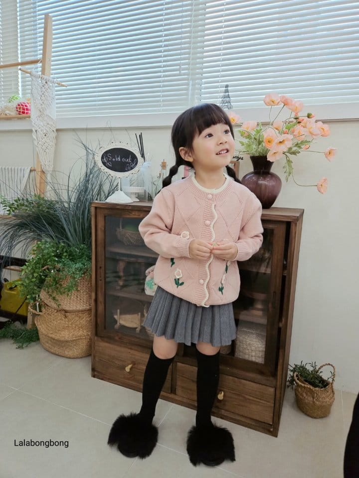 Lalabongbong - Korean Children Fashion - #childofig - Knit Wrinkle Skirt - 4