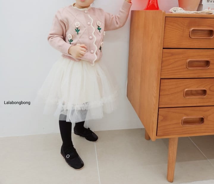 Lalabongbong - Korean Children Fashion - #childrensboutique - Flower Cardigan - 2