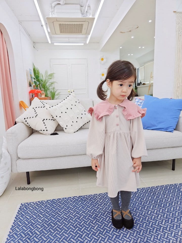 Lalabongbong - Korean Children Fashion - #designkidswear - Color Corduroy One-piece - 12