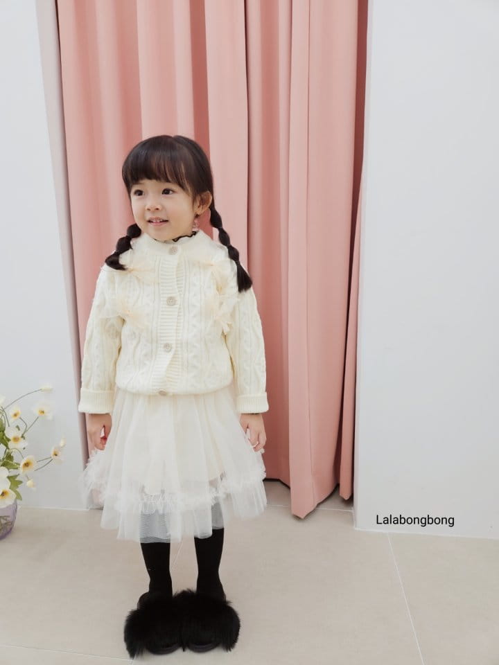 Lalabongbong - Korean Children Fashion - #discoveringself - Ribbon Cardigan - 2