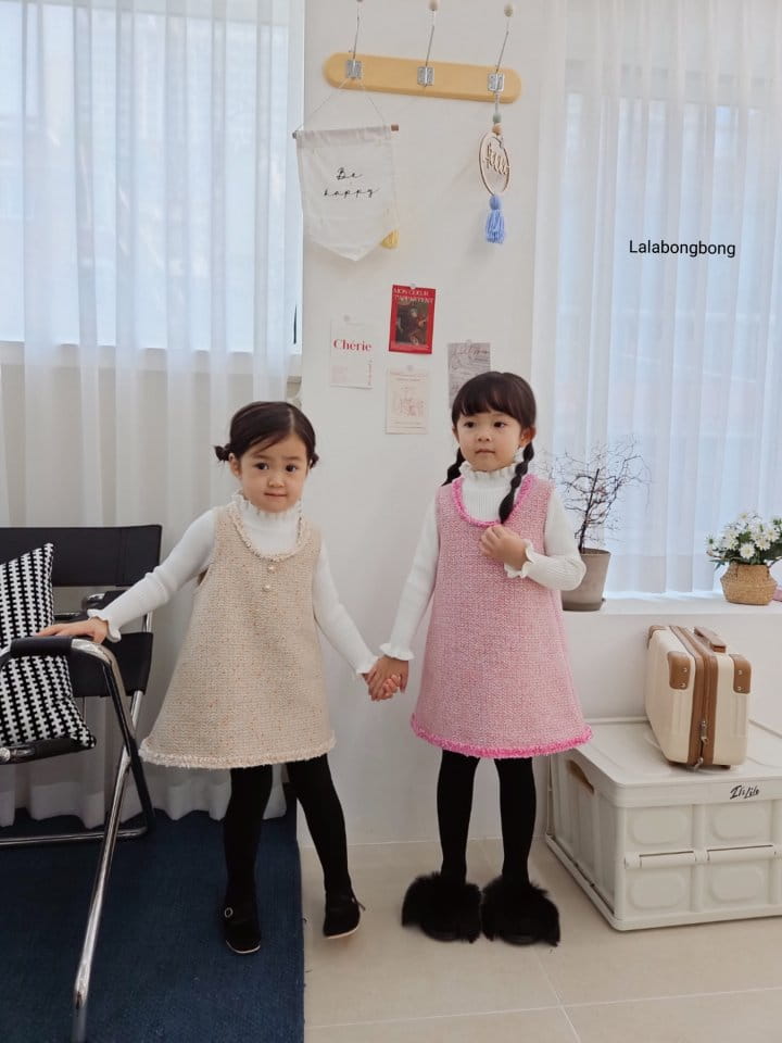 Lalabongbong - Korean Children Fashion - #discoveringself - Frill Knit Tee - 5