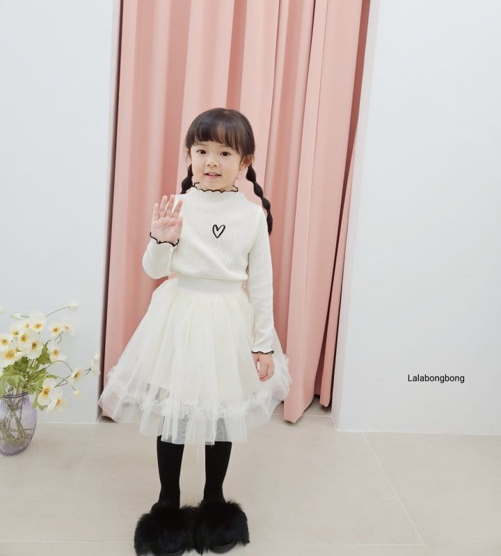 Lalabongbong - Korean Children Fashion - #discoveringself - Heart Terry Tee