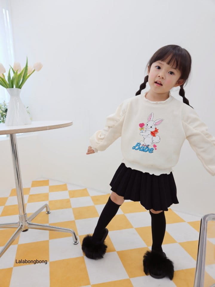 Lalabongbong - Korean Children Fashion - #fashionkids - Knit Wrinkle Skirt - 7