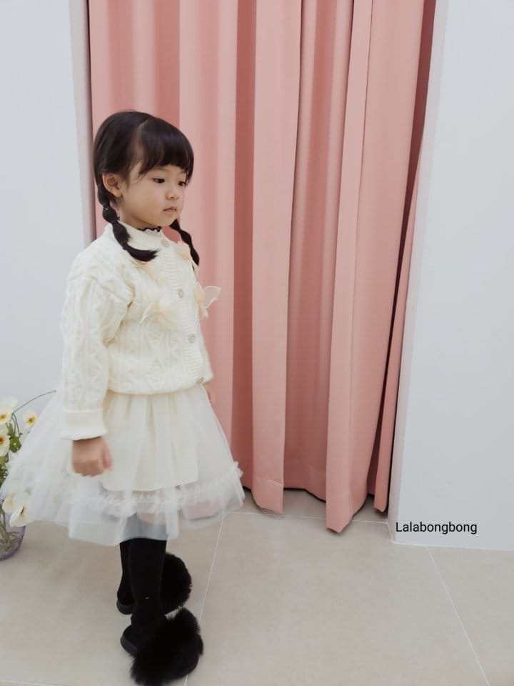 Lalabongbong - Korean Children Fashion - #fashionkids - Ribbon Cardigan - 3