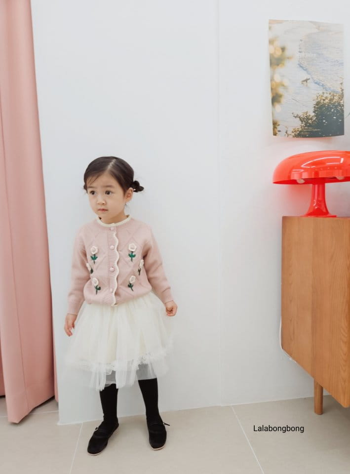 Lalabongbong - Korean Children Fashion - #fashionkids - Flower Cardigan - 5