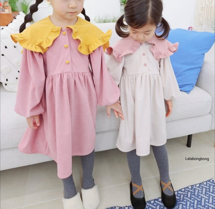 Lalabongbong - Korean Children Fashion - #kidsshorts - Color Corduroy One-piece