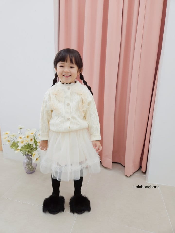 Lalabongbong - Korean Children Fashion - #kidsstore - Ribbon Cardigan - 5