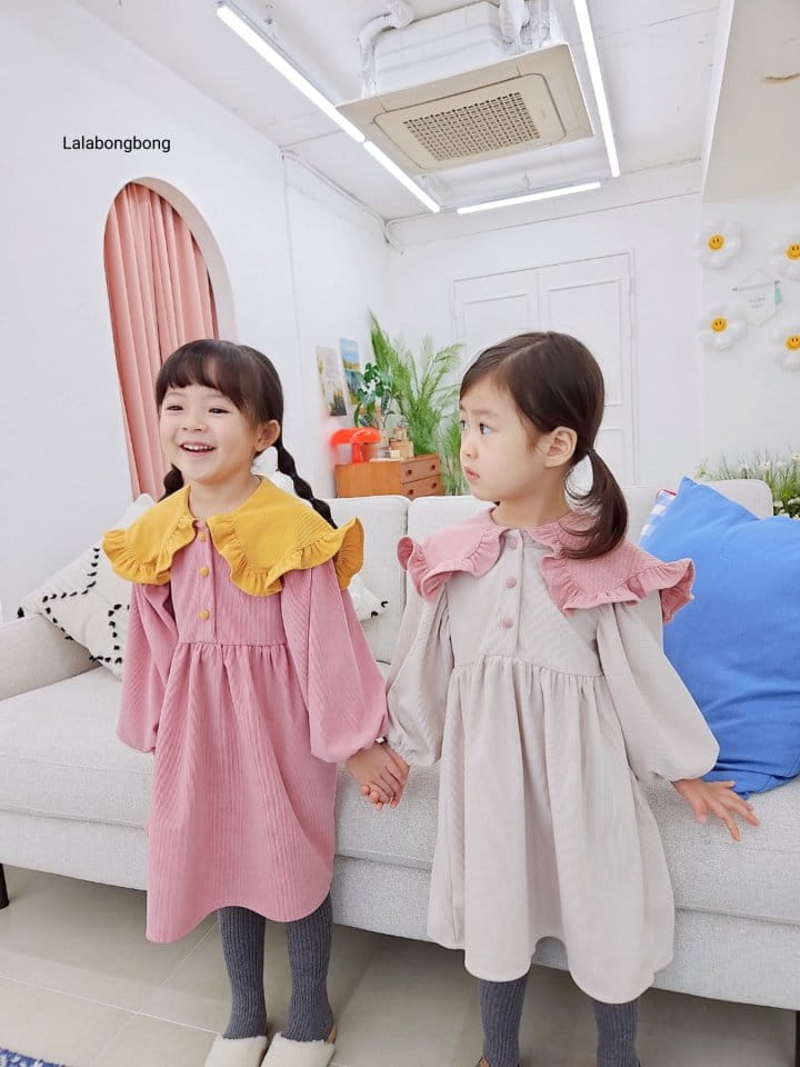 Lalabongbong - Korean Children Fashion - #kidsstore - Color Corduroy One-piece - 2