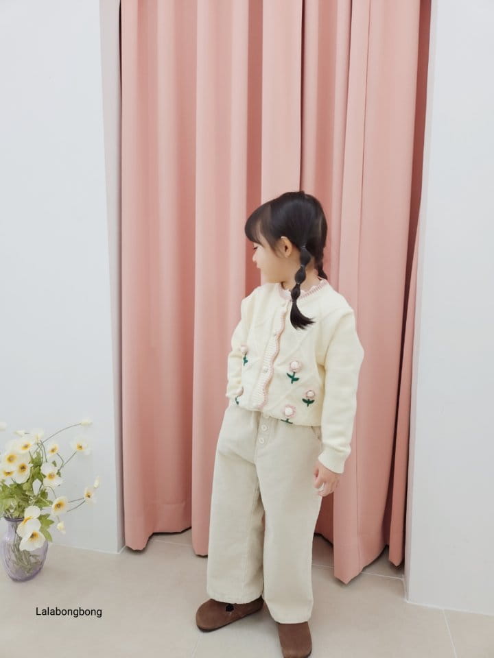 Lalabongbong - Korean Children Fashion - #littlefashionista - Button Rib Pants - 10