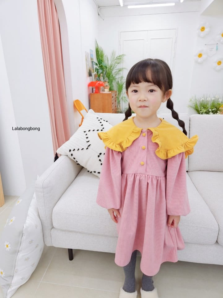 Lalabongbong - Korean Children Fashion - #littlefashionista - Color Corduroy One-piece - 5