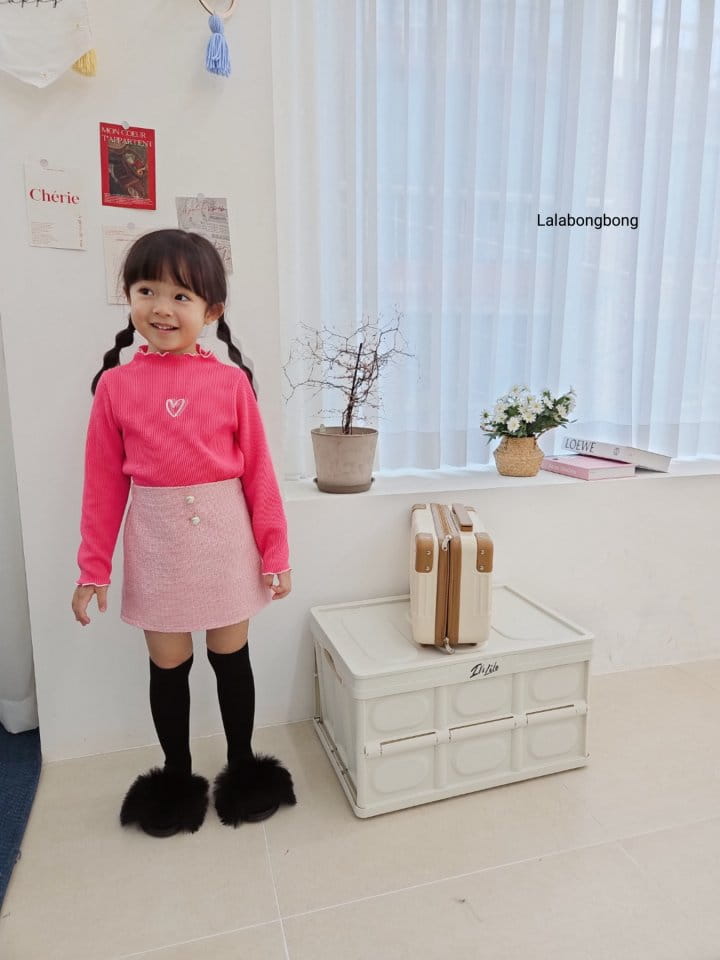 Lalabongbong - Korean Children Fashion - #magicofchildhood - Heart Terry Tee - 8