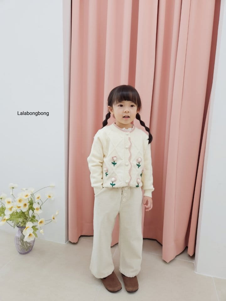 Lalabongbong - Korean Children Fashion - #minifashionista - Flower Cardigan - 12