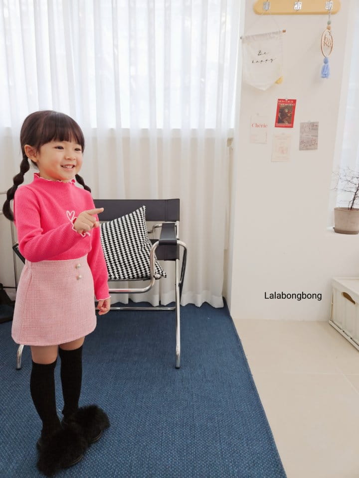 Lalabongbong - Korean Children Fashion - #prettylittlegirls - Heart Terry Tee - 10