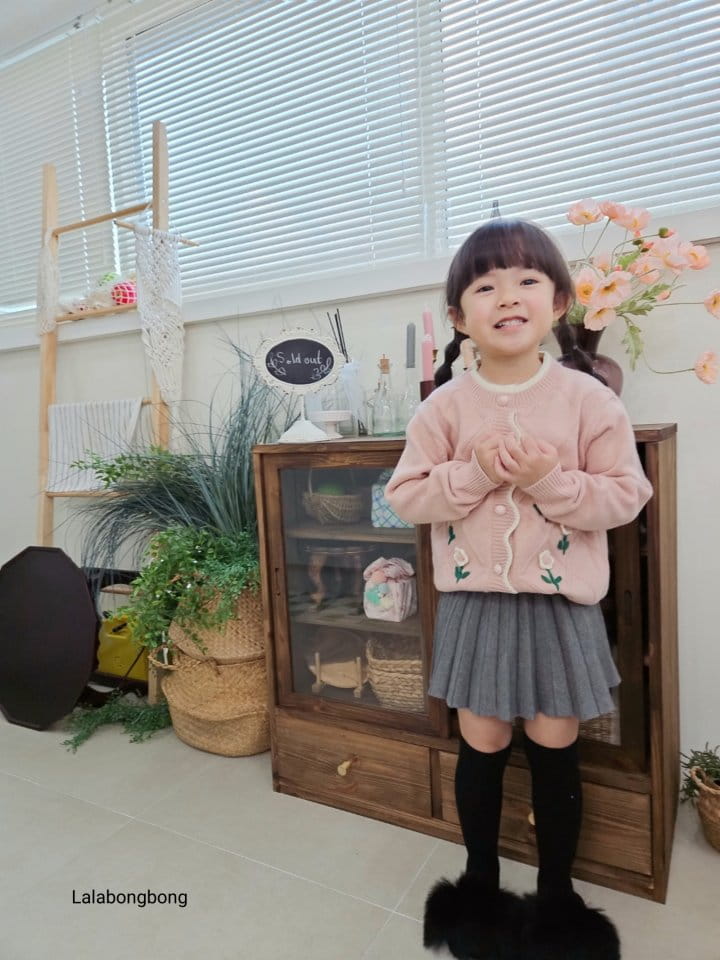 Lalabongbong - Korean Children Fashion - #stylishchildhood - Knit Wrinkle Skirt - 2